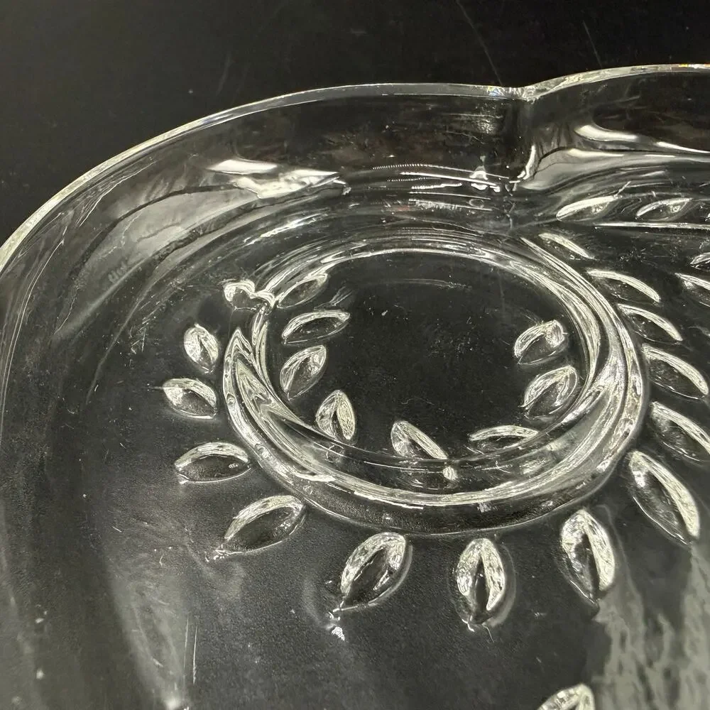 set of 4 vintage Federal Glass Homestead Snack Plates glassware serving dish